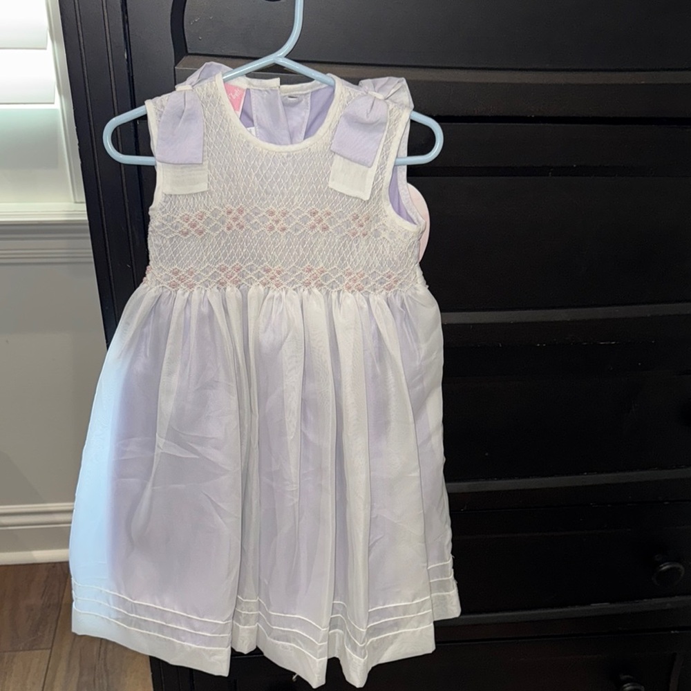 Lavender and White Kids Dress